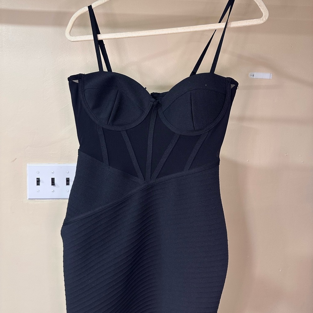 Elegant Black Strappy Dress